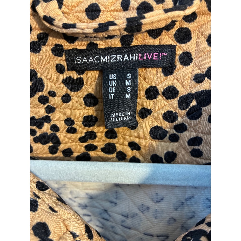 Isaac Mizrahi LIVE!‎ Quilted Jacket Small S Leopard Print Zip Up Long Sleeve - Picture 4 of 10